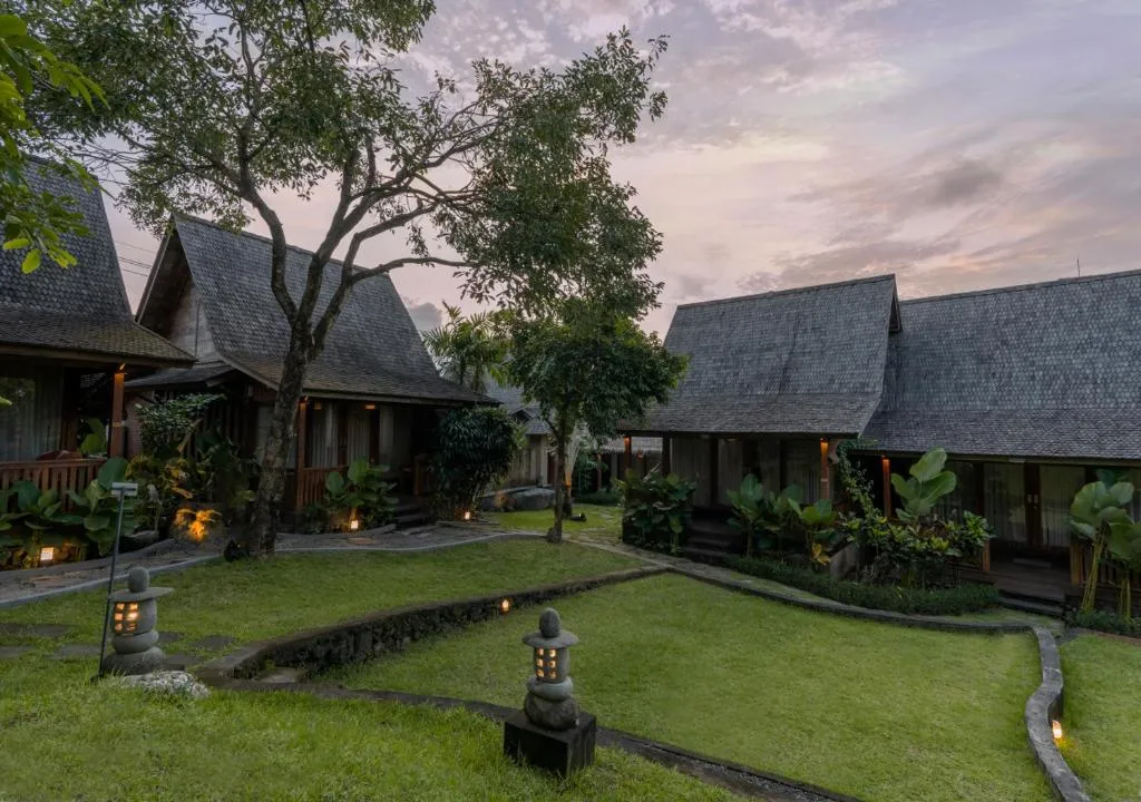 Wooden village grounds